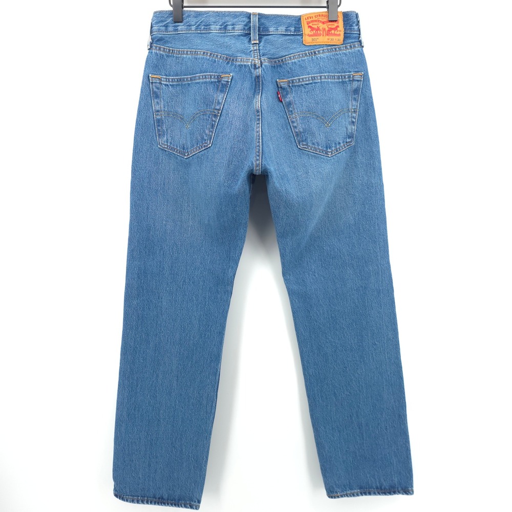 Levi's Mens Jeans 501 Original Fit 30x30 Blue Medium Wash Denim Classic Straight - Picture 3 of 12